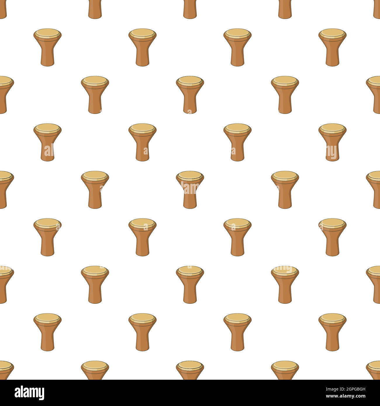Darbuka, percussive musical instrument pattern Stock Vector Image & Art