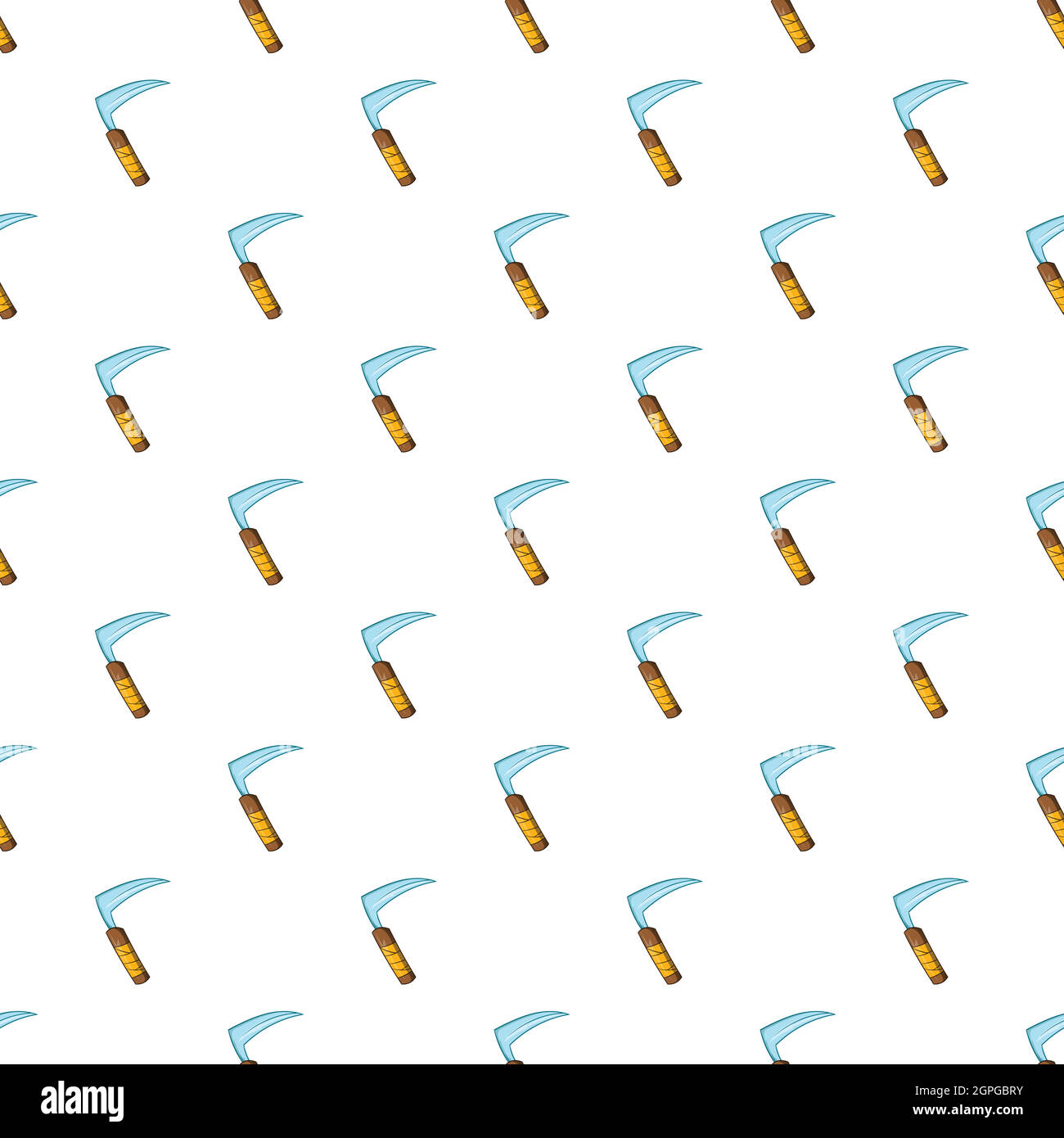 Scythe pattern, cartoon style Stock Vector