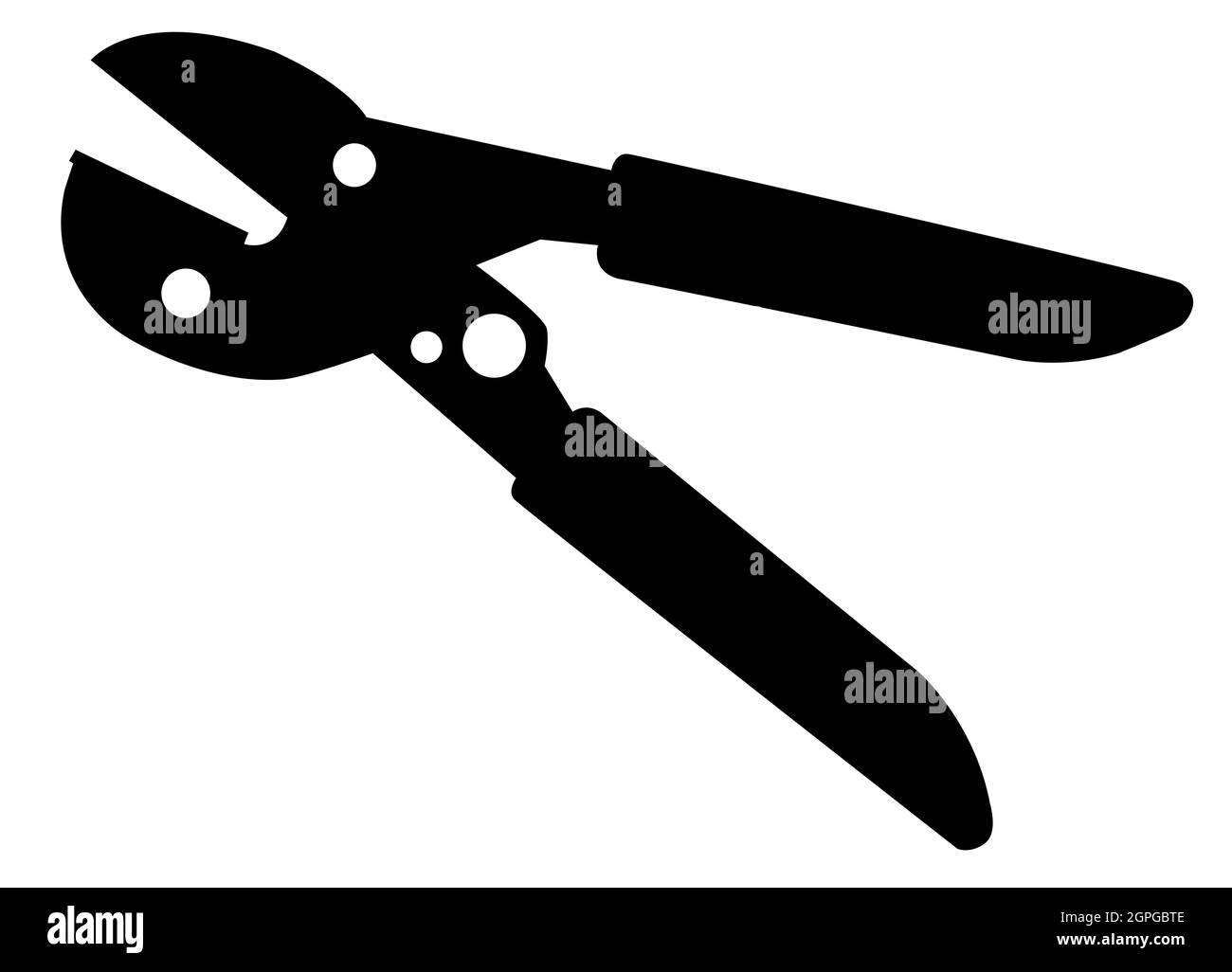 Side cutters single silhouette construction tool icon for design Stock Vector