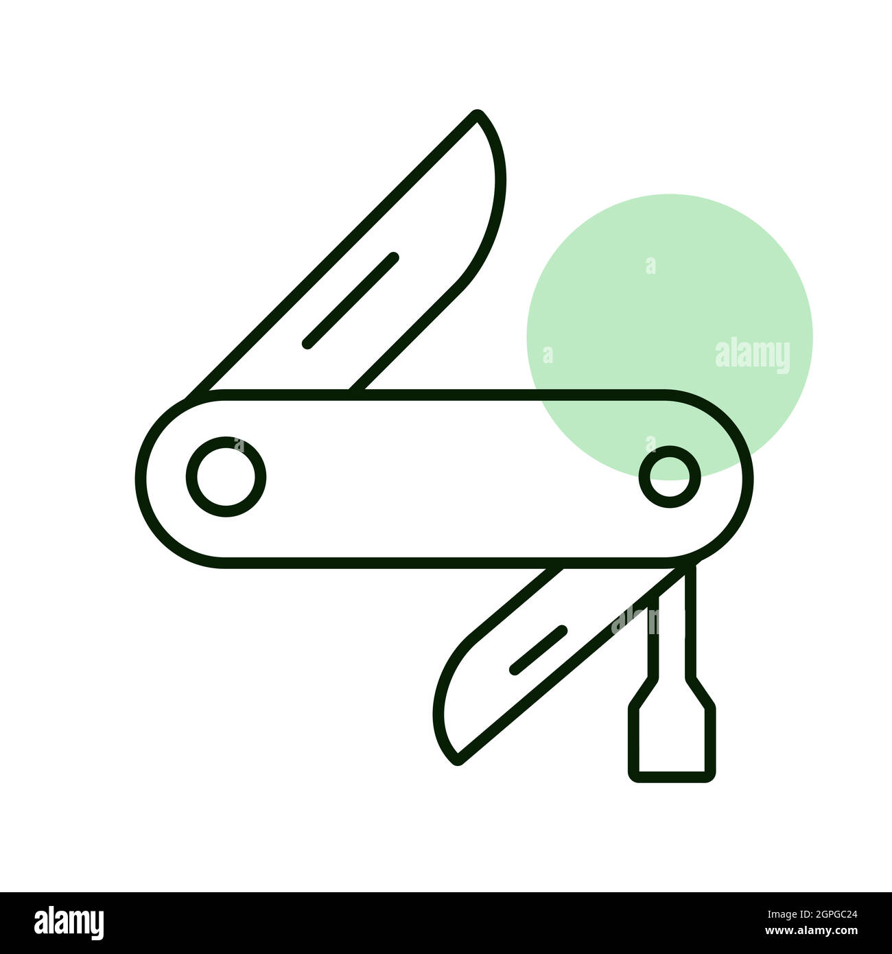 Jackknife vector icon. Camping sign Stock Vector