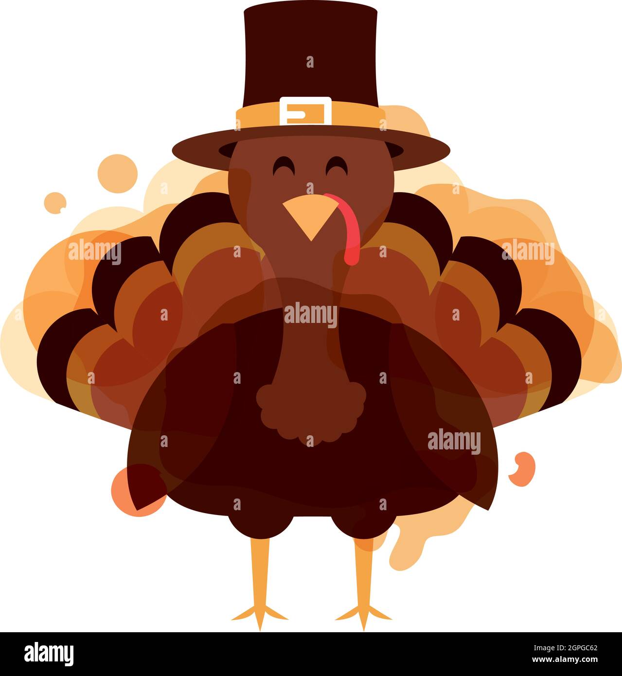 turkey with pilgrim hat Stock Vector Image & Art - Alamy