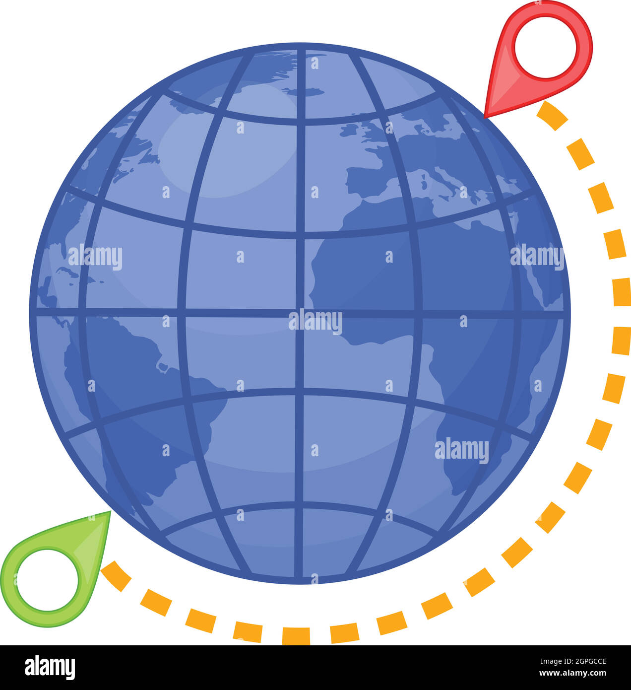 Globe icon, cartoon style Stock Vector