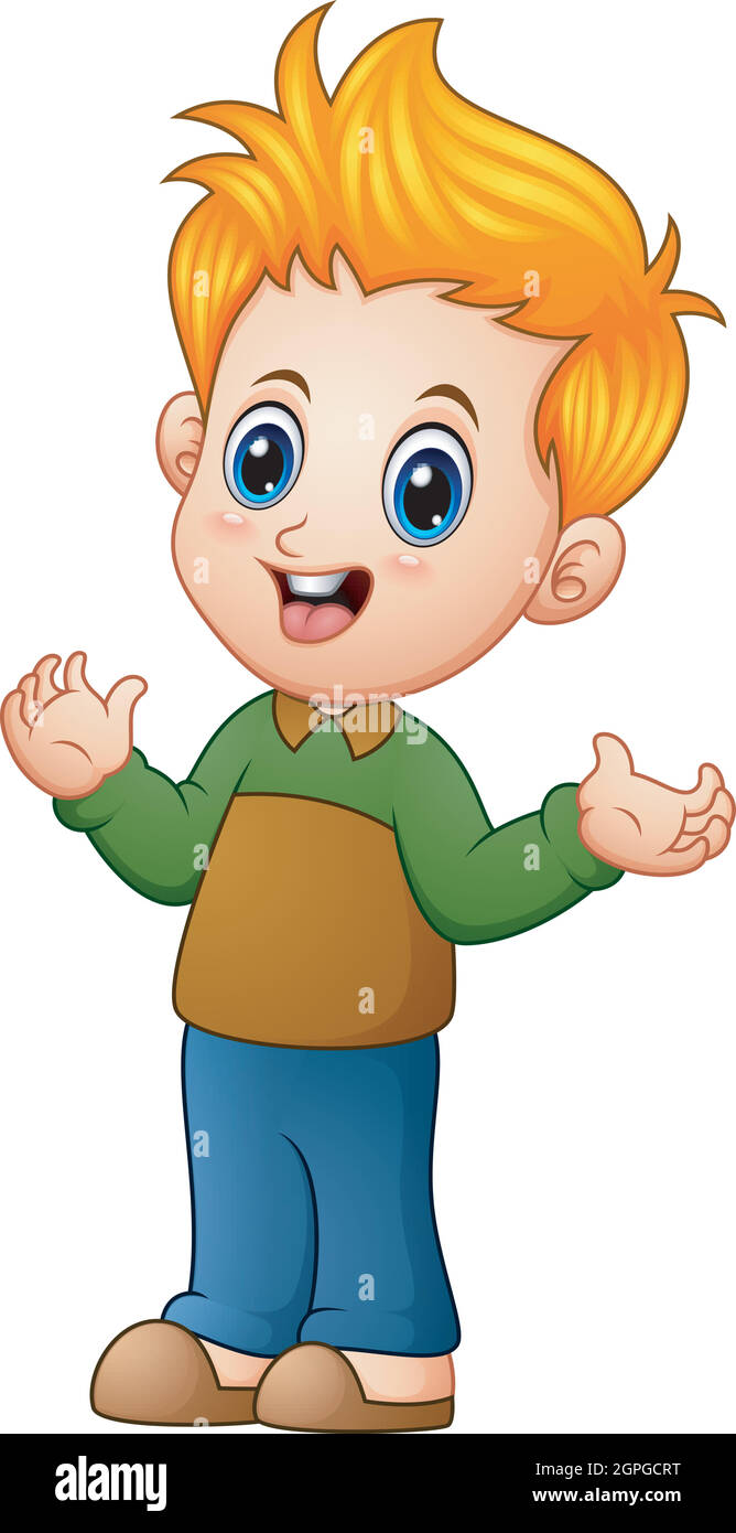 Cute little boy cartoon Stock Vector Image & Art - Alamy