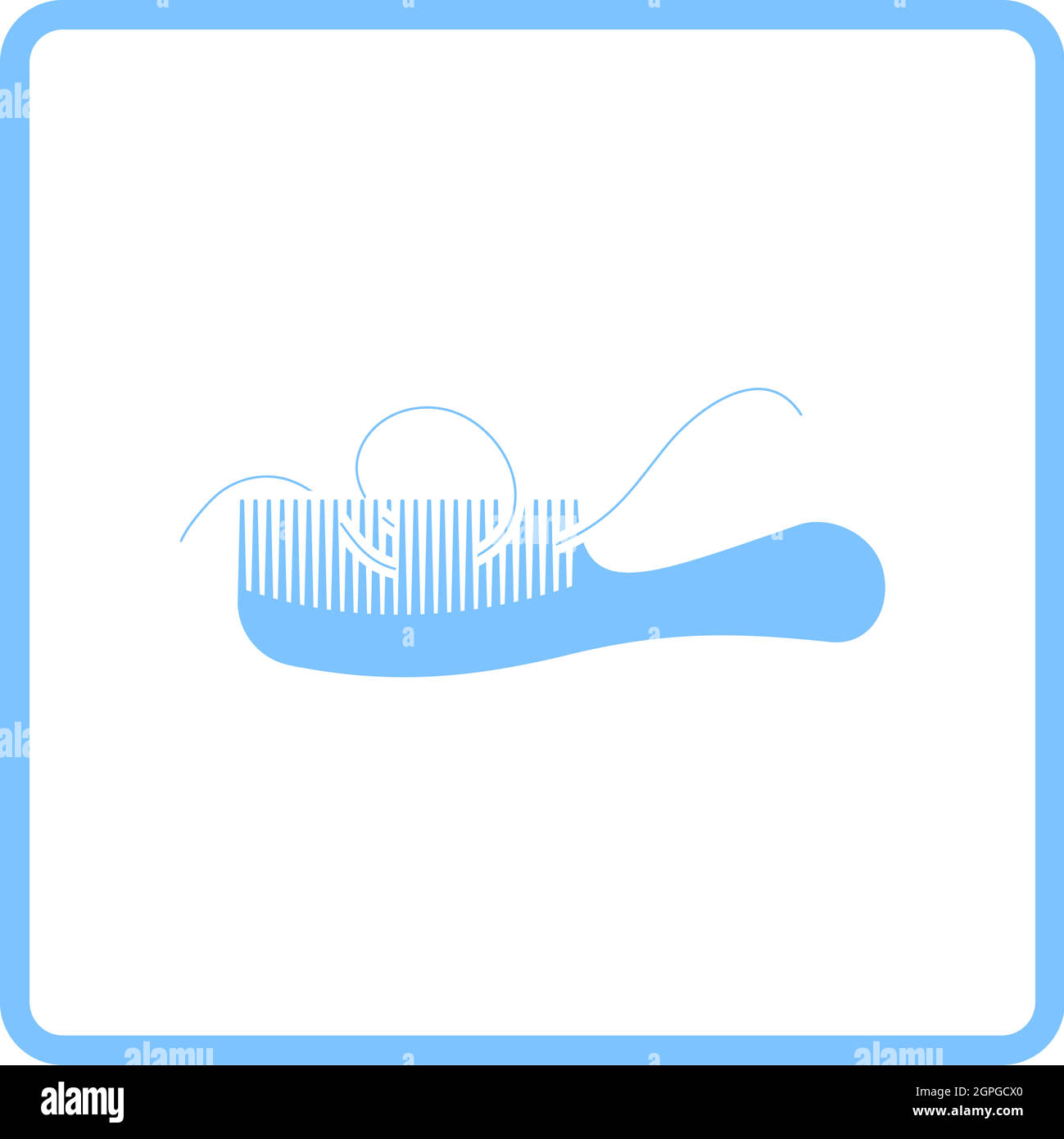 Hair In Comb Icon Stock Vector