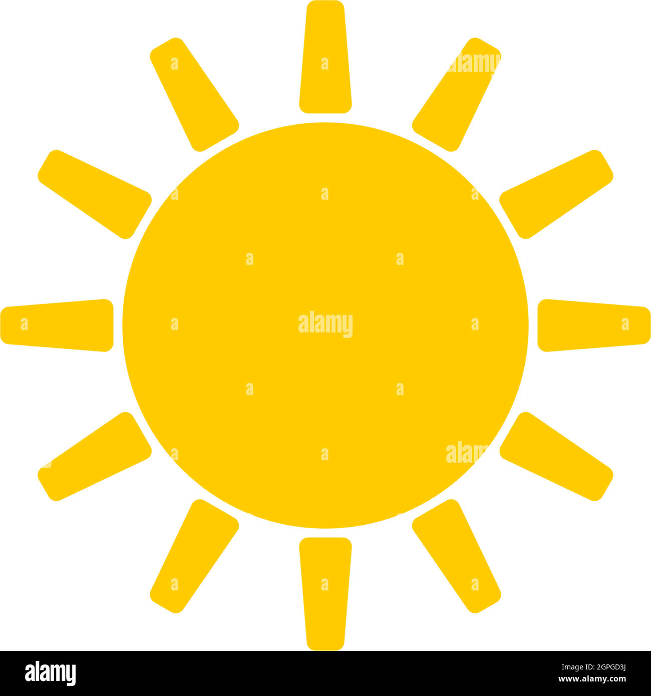Sun or Sunshine symbol vector on a white isolated background Stock Vector
