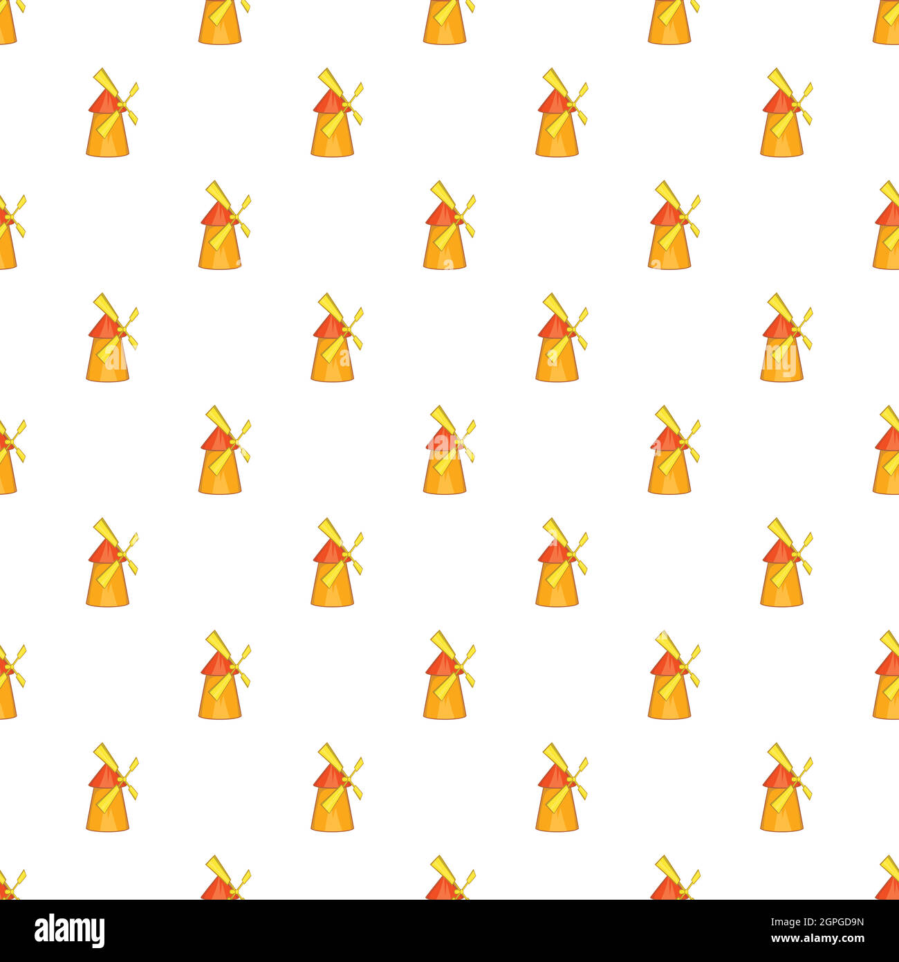 Mill pattern, cartoon style Stock Vector
