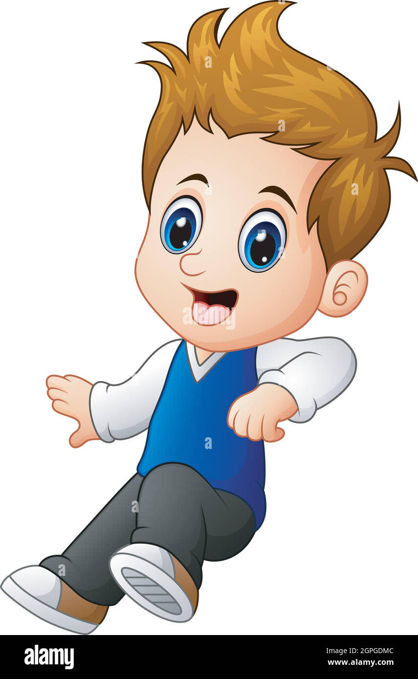 Cute little boy jumping Stock Vector Image & Art - Alamy