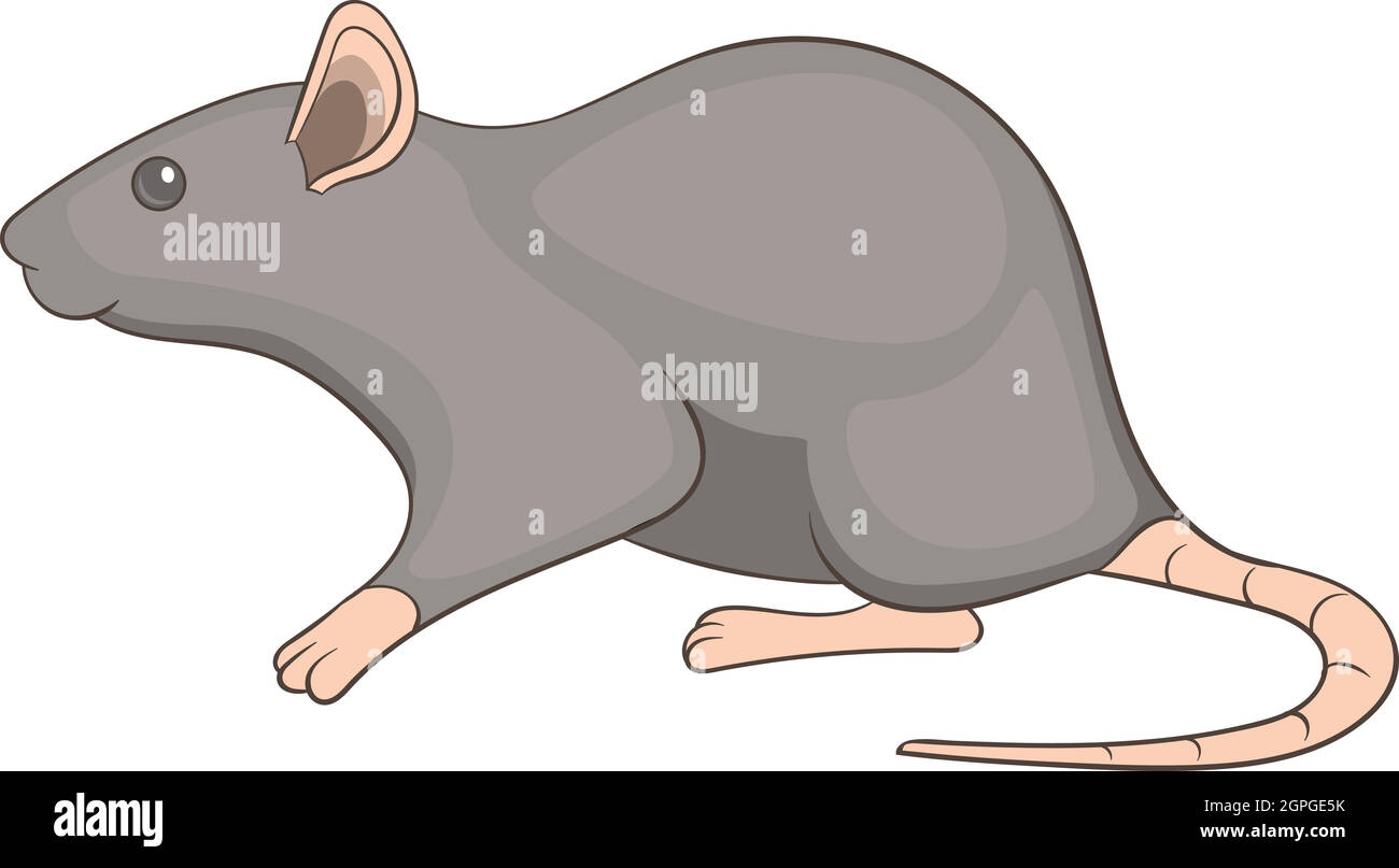 Rat icon, cartoon style Stock Vector