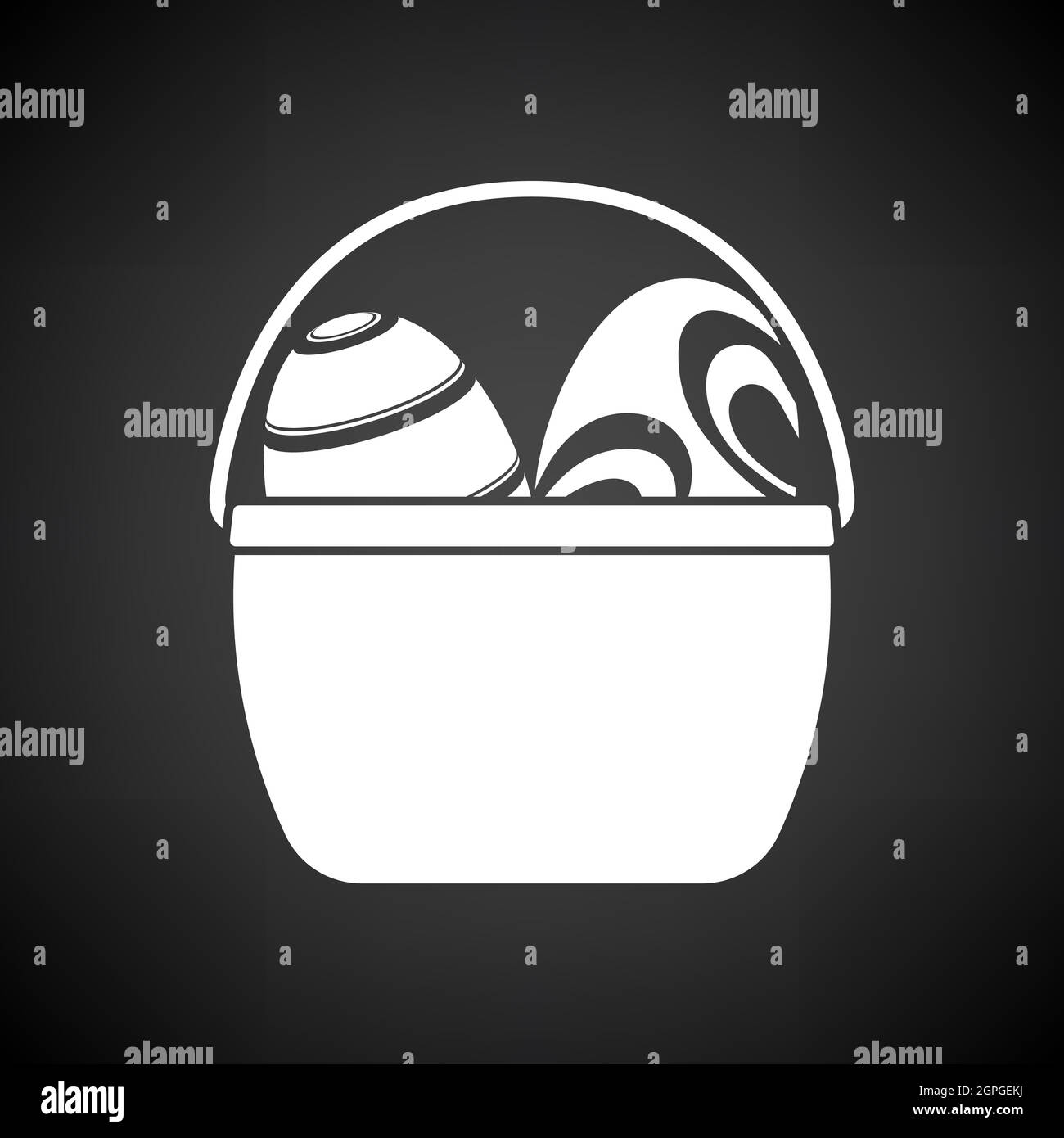 Easter Basket With Eggs Icon Stock Vector Image & Art - Alamy