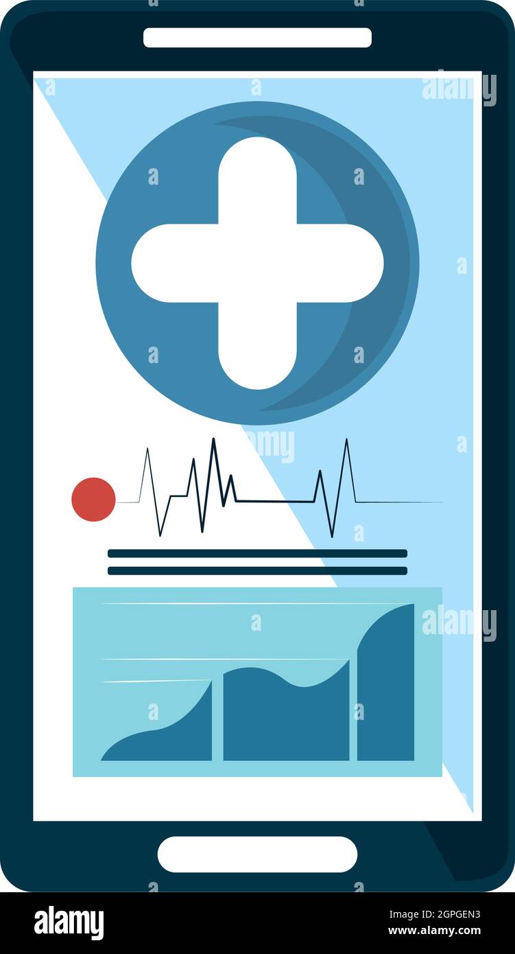 smartphone with medical app Stock Vector Image & Art - Alamy