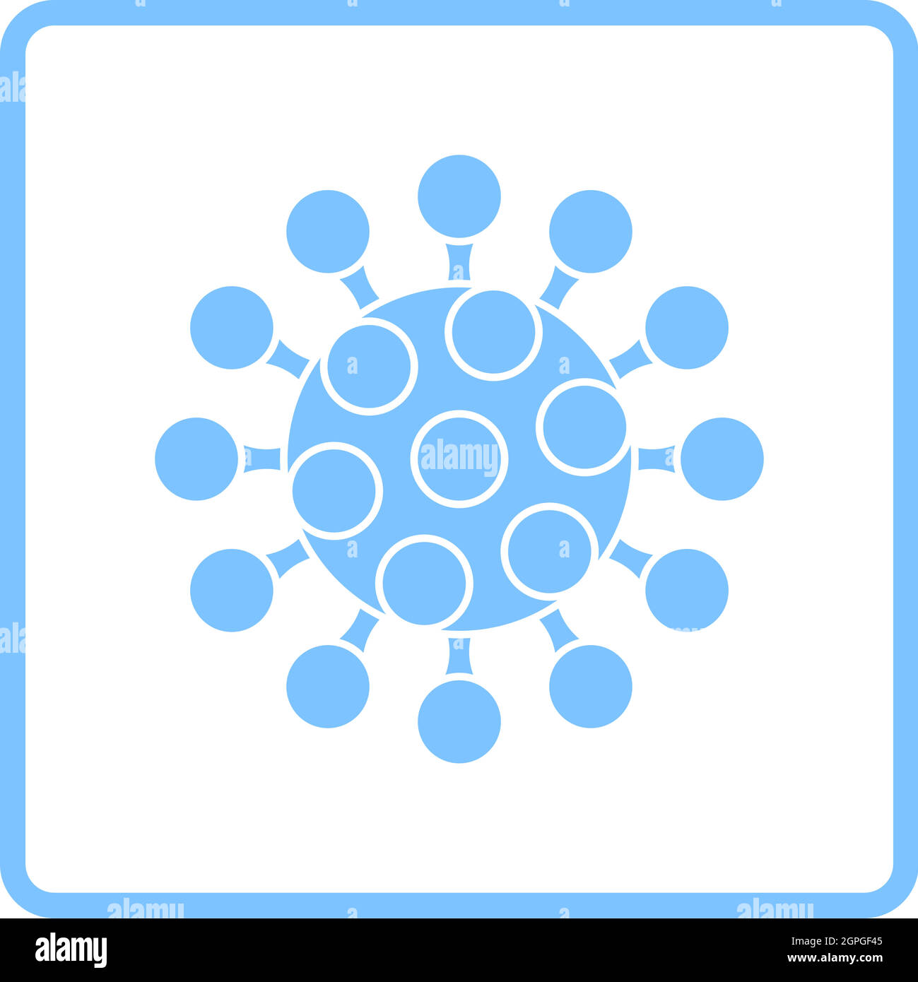 Coronavirus Molecule Icon Stock Vector