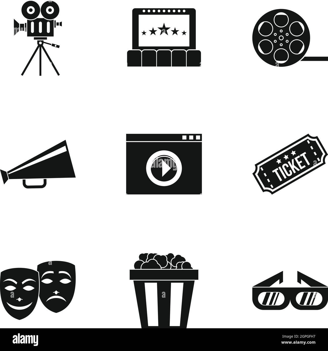 Cinematography icons set, simple style Stock Vector Image & Art Alamy