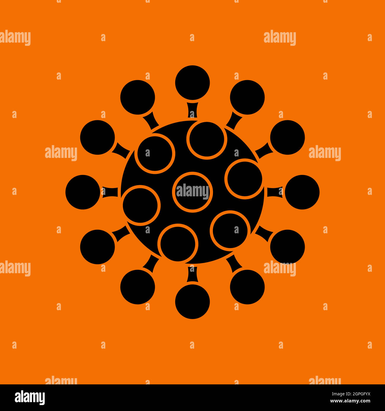 Coronavirus Molecule Icon Stock Vector