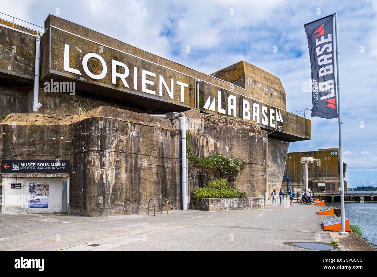 France, Morbihan, Lorient, Lorient La Base harbour, former submarine base  built by the Germans during WWII Stock Photo - Alamy