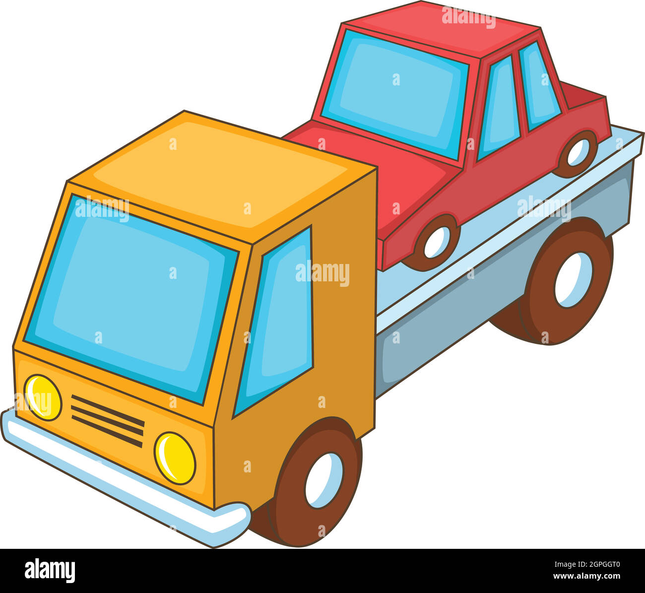 Car transportation icon, cartoon style Stock Vector
