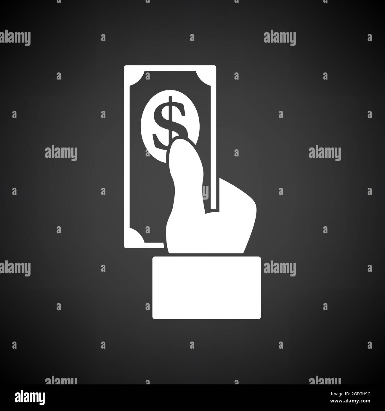 Hand Hold Dollar Banknote Icon Stock Vector Image & Art - Alamy