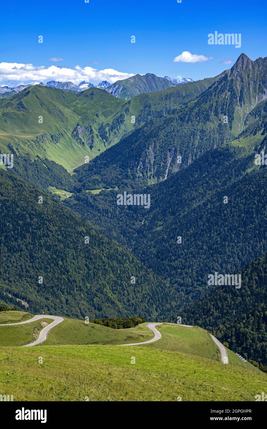 France, Occitania, Pyrenees mountains, Haute Garonne department, Luchon Superbagneres Stock Photo