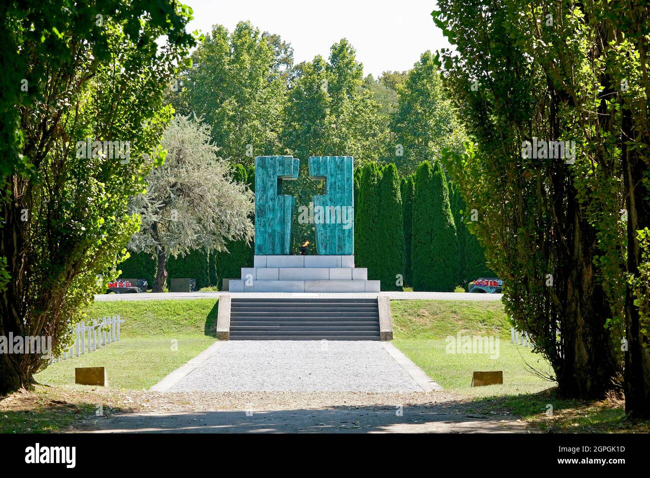 Croatia, Slavonia, Vukovar, Vukovar memorial cemetery where the victims