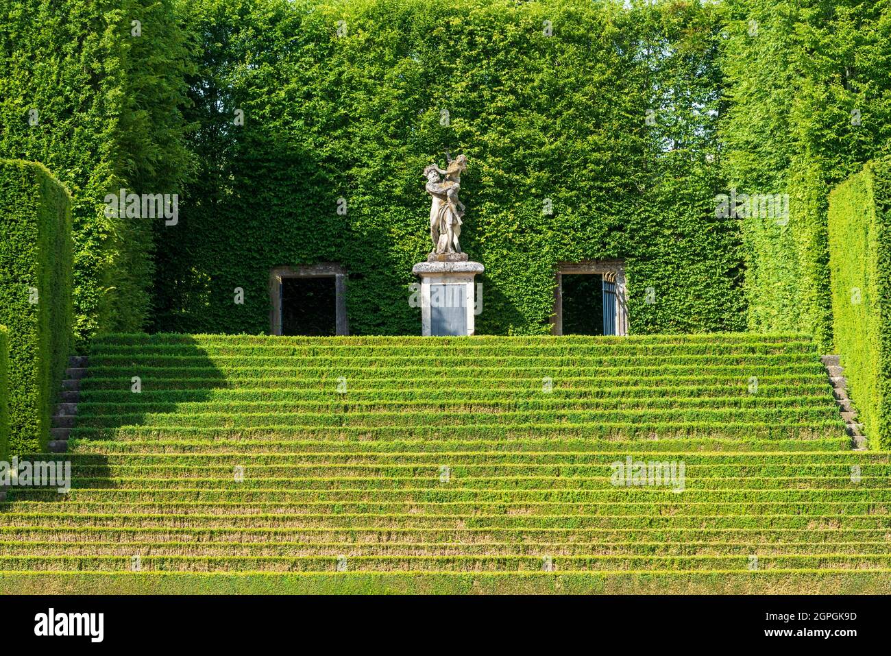 France, Eure, Sainte Opportune du Bosc, Castle and Battlefield Garden by interior designer Jacques Garcia Stock Photo