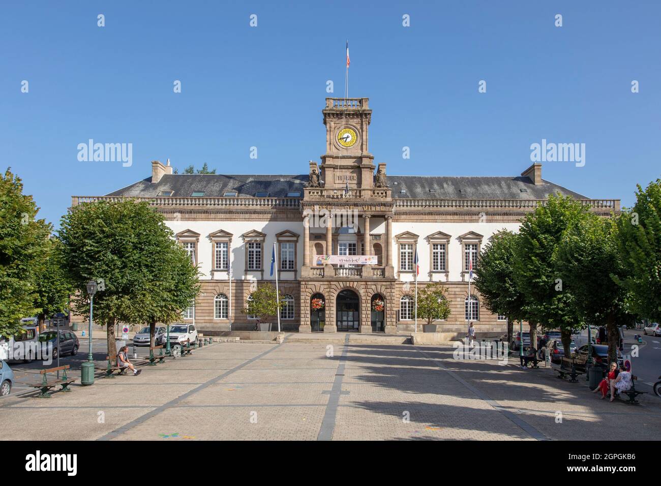 France, Finistere, Morlaix, Hostages square, the Town Hall Stock Photo