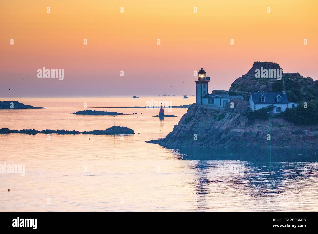 France, Finistere, Morlaix bay, Carantec, Louet island Stock Photo