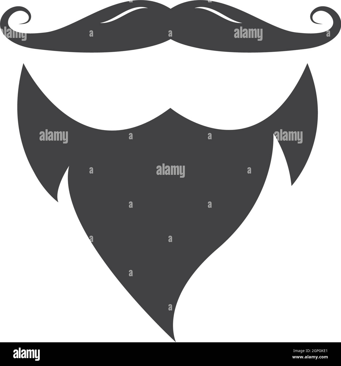 mustache and beard  icon vector illustration design Stock Vector