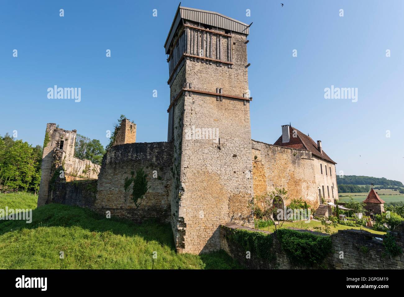 France, Haute Saone, Oricourt, medieval castle of Oricourt from the 12th century Stock Photo