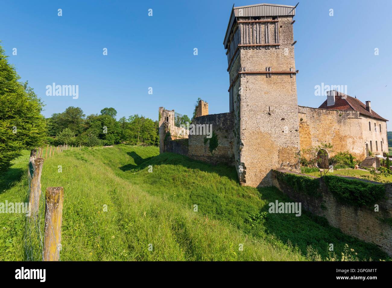 France, Haute Saone, Oricourt, medieval castle of Oricourt from the 12th century Stock Photo