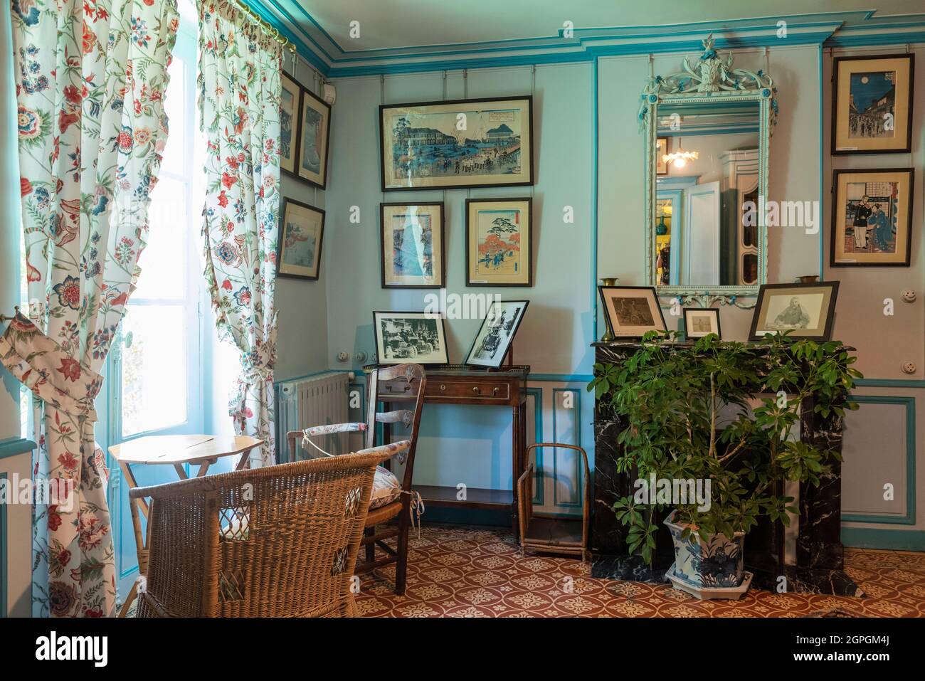 France, Eure, Giverny, Claude Monet Foundation, the house, sitting room Stock Photo