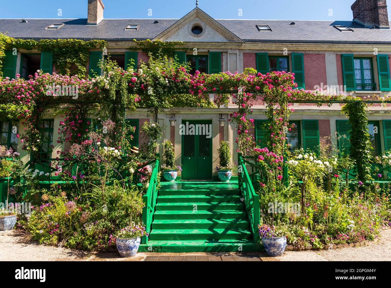 France, Eure, Giverny, Claude Monet Foundation, the house Stock Photo