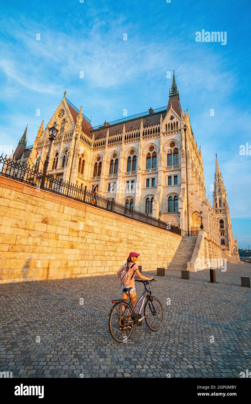 Hungary, Budapest, listed as World Heritage by UNESCO, Pest district, the Hungarian Parliament Stock Photo