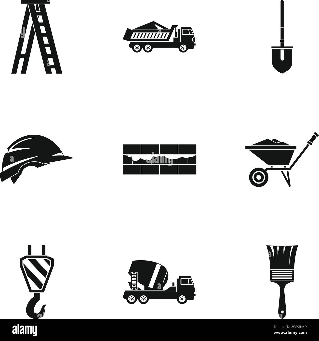 Construction tools icons set, simple style Stock Vector Image & Art Alamy