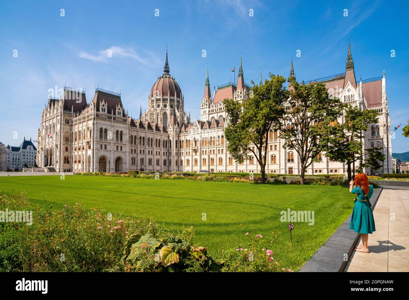 Hungary, Budapest, listed as World Heritage by UNESCO, Pest district, the Hungarian Parliament Stock Photo