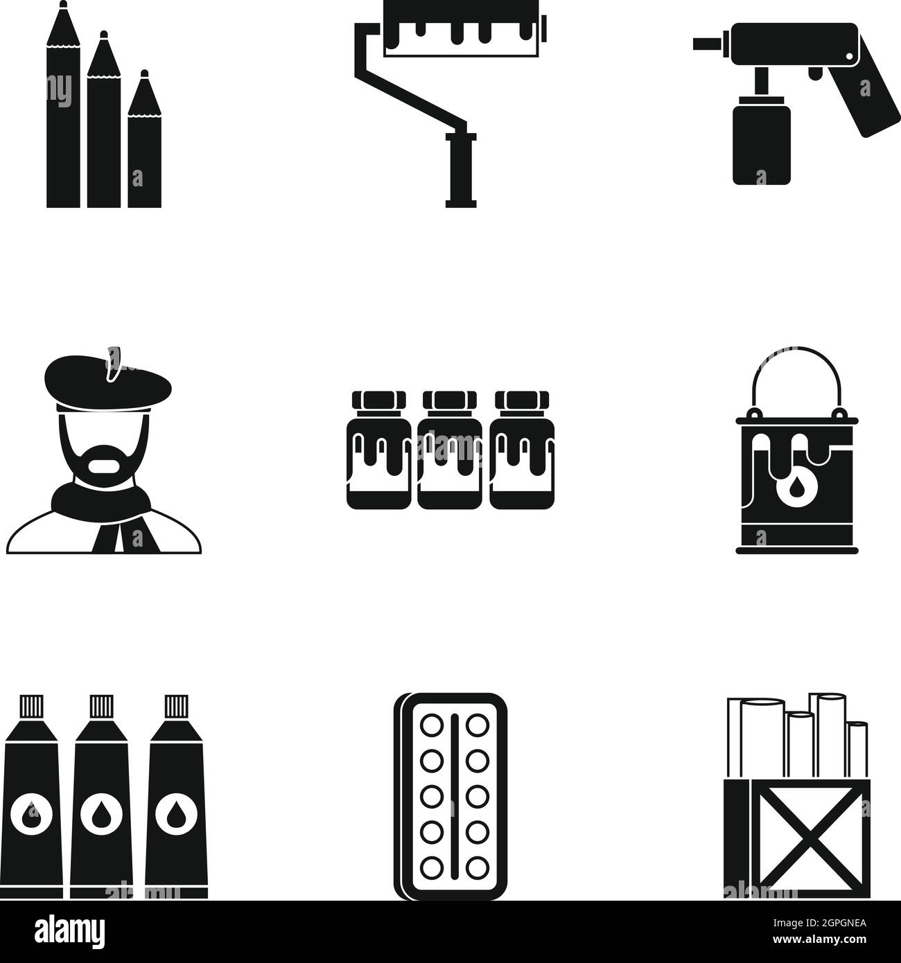 Simple character collection hi-res stock photography and images - Alamy