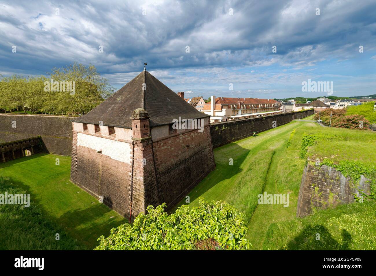 France, Territoire de Belfort, Belfort, citadel of Vauban, old town, Tower 41 which houses the Museum of Fine Arts Stock Photo