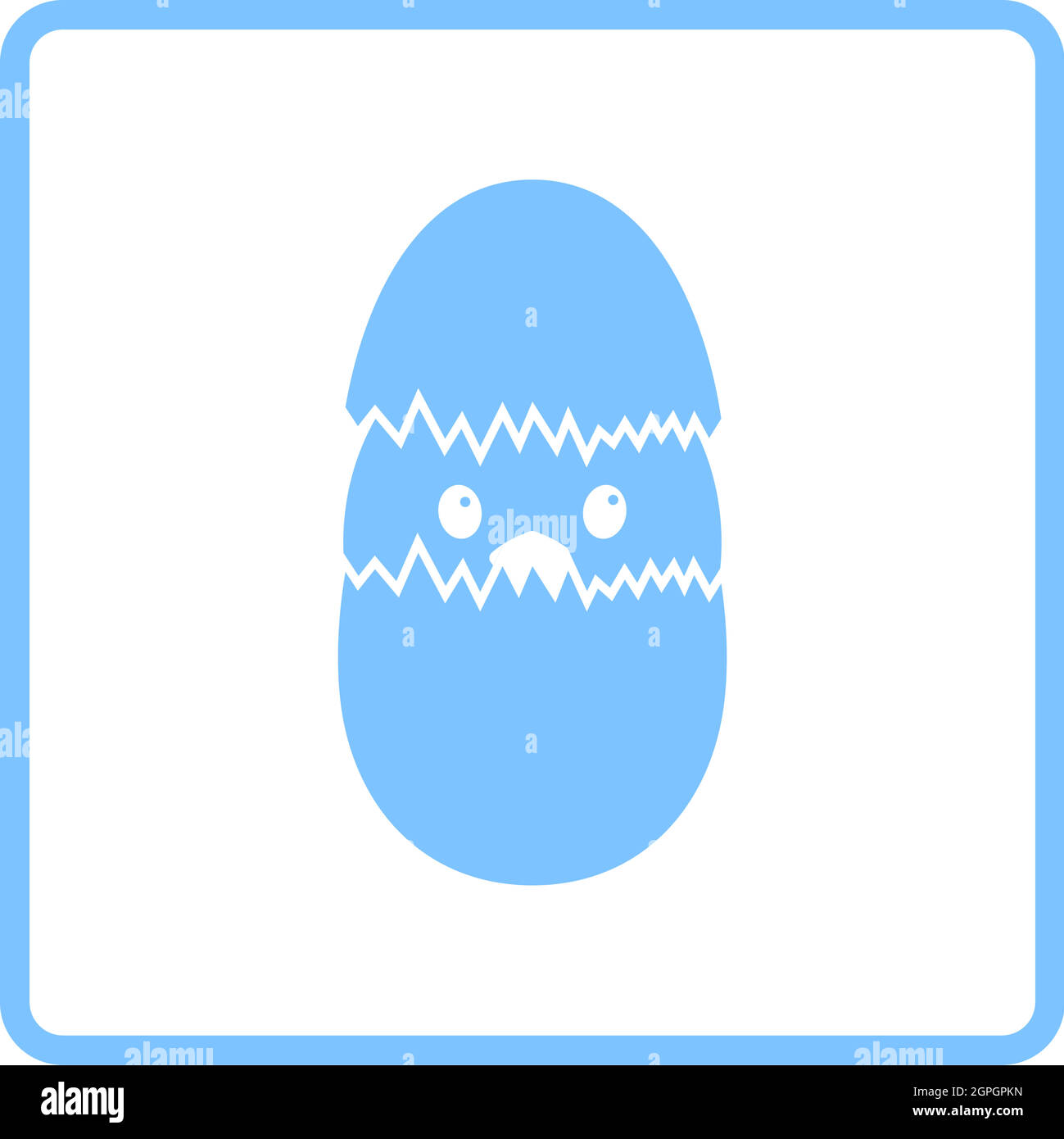 Easter Chicken In Egg Icon Stock Vector