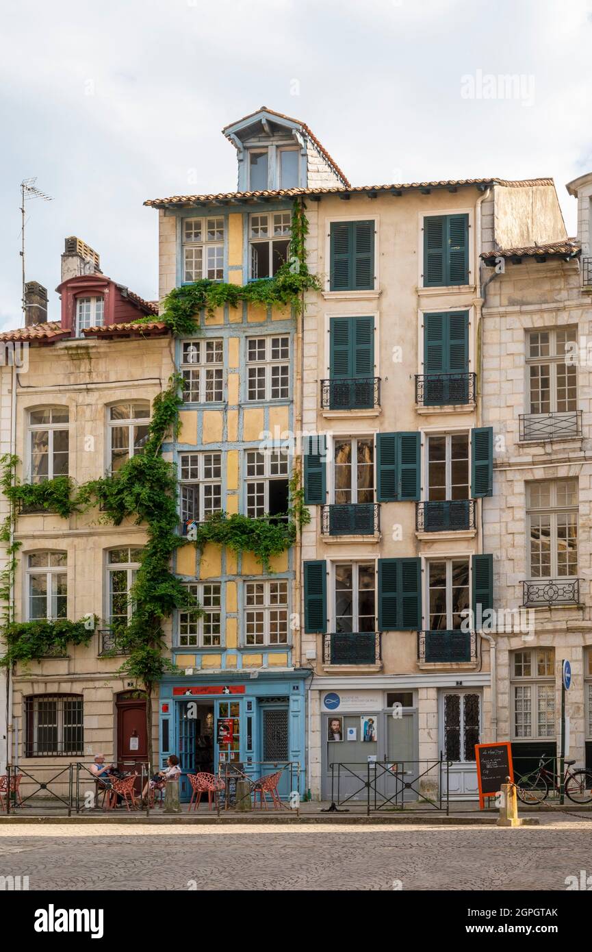 Premium Photo  Facade with doors and windows typical of the south of  france in the basque country bayonne