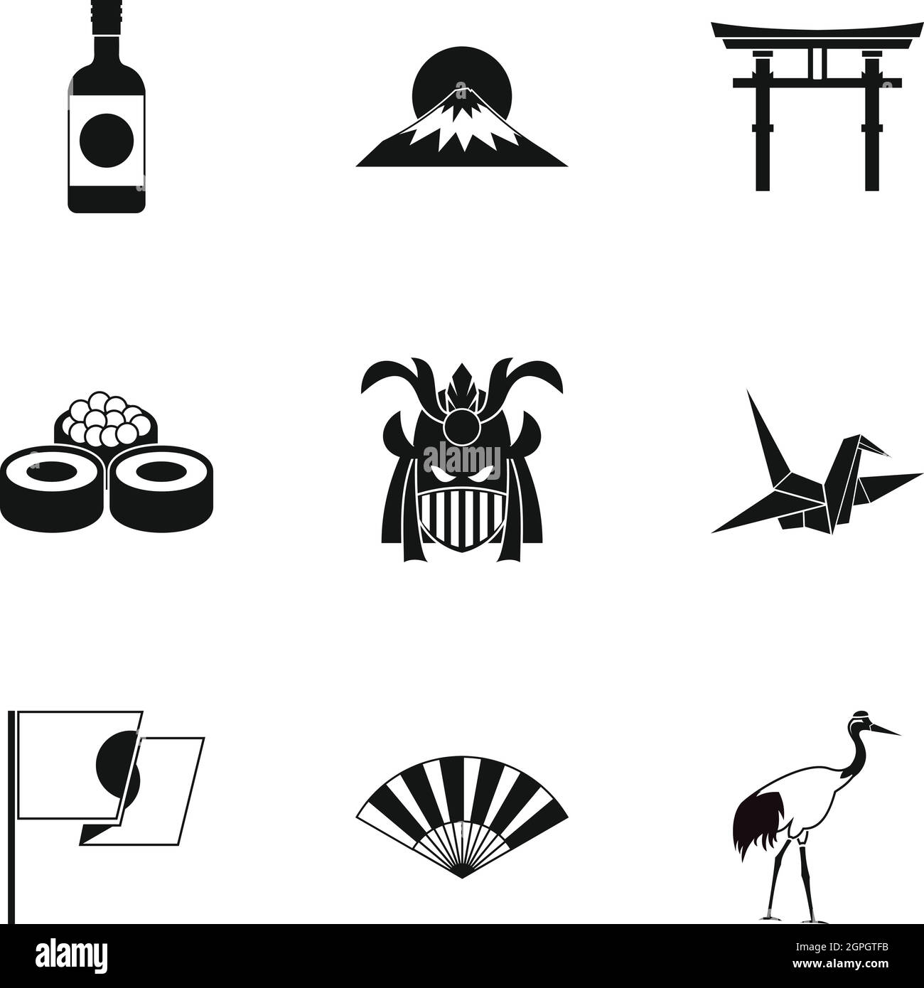 Tourism in Japan icons set, simple style Stock Vector Image & Art - Alamy