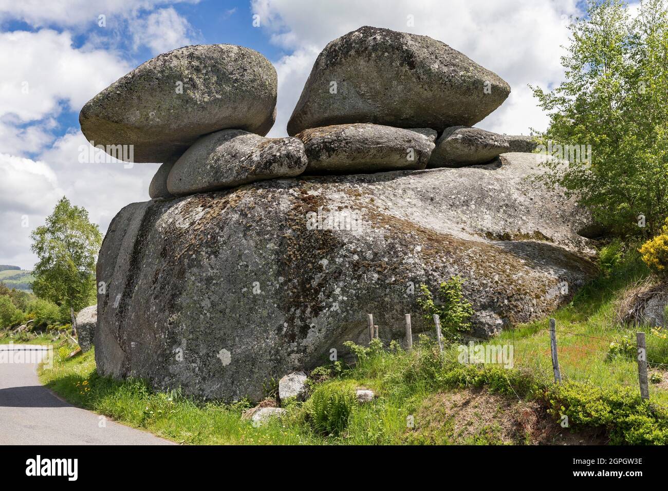 France, Lozere, SaintDenisenMargeride, the Porte à Faux Pyramid also