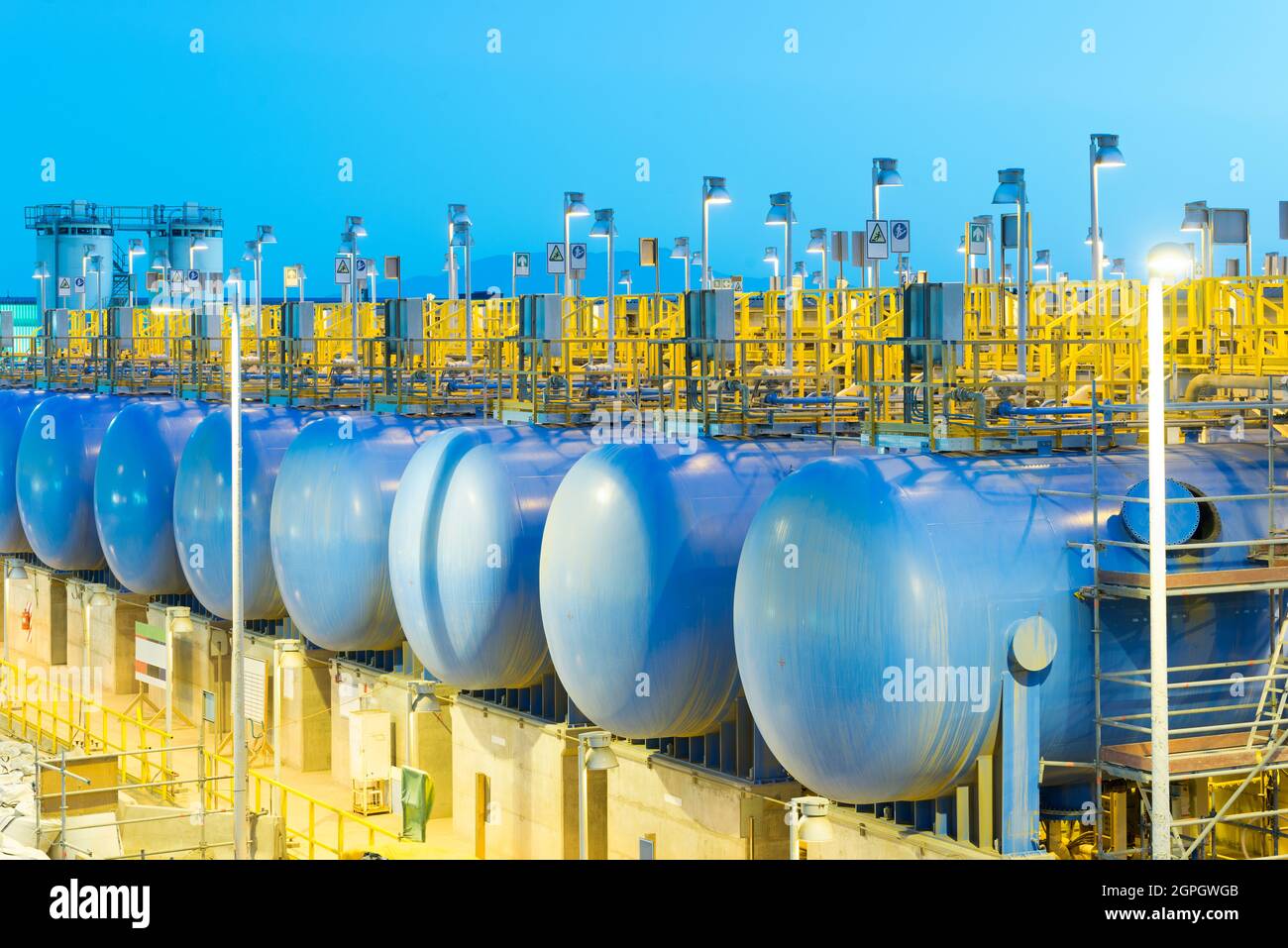The reverse osmosis equipment in a desalination plant Stock Photo - Alamy
