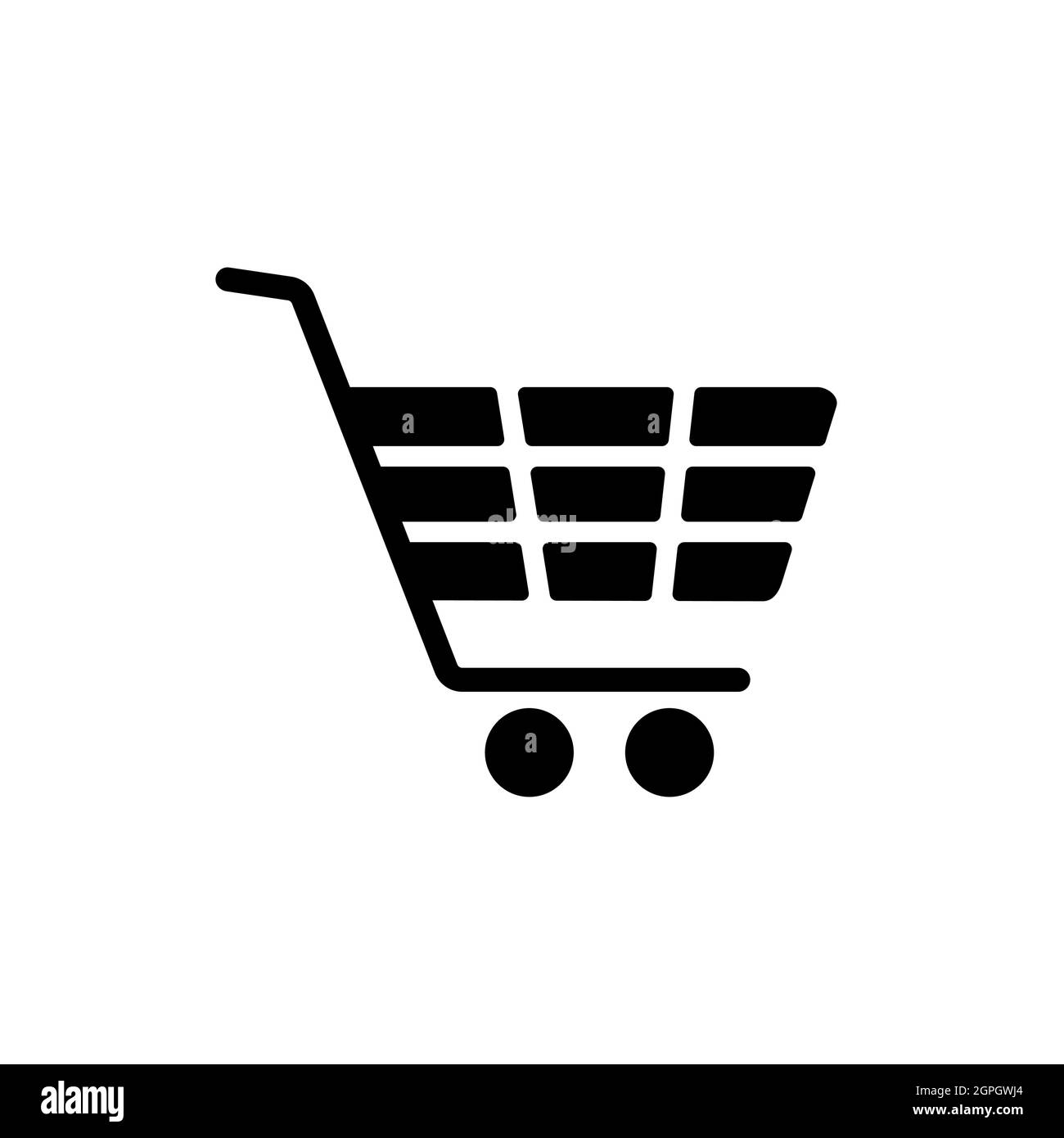 Shopping mall cart isolated vector glyph icon Stock Vector