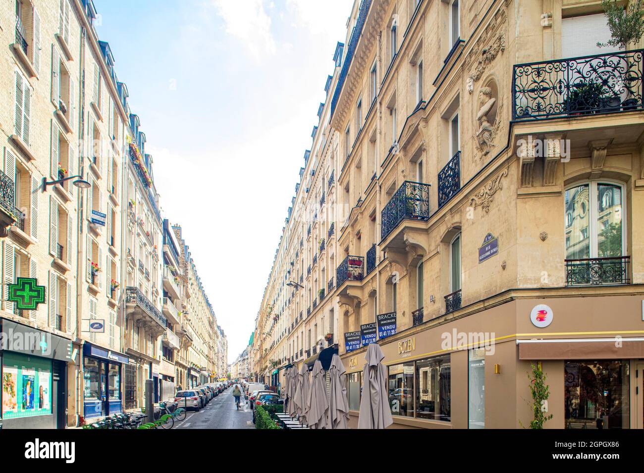 France, Paris, Alexandre Dumas street Stock Photo