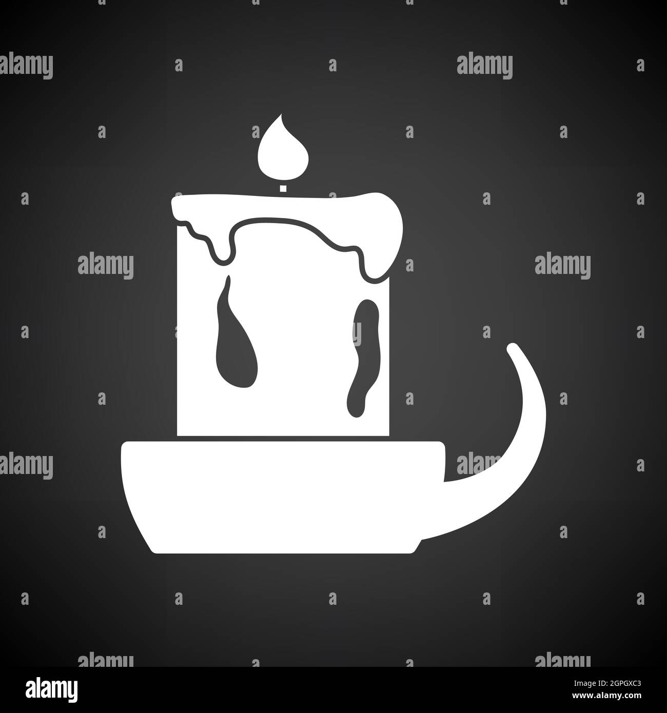 Candle In Candlestick Icon Stock Vector