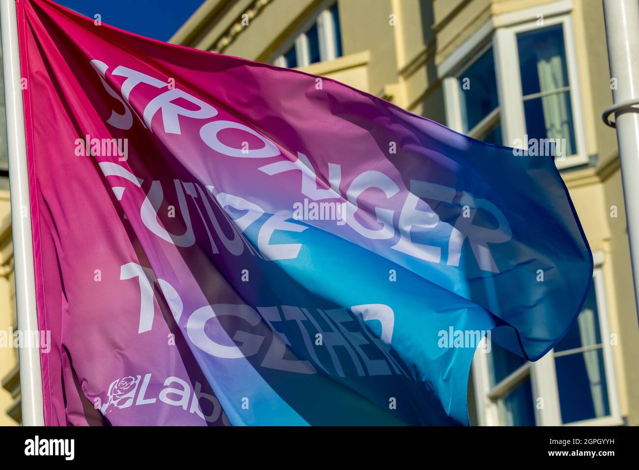 Brighton, Sussex, UK. 29th Sep, 2021. Delegates and party members attend the Labour party conference. Credit: Newspics UK South/Alamy Live News Stock Photo