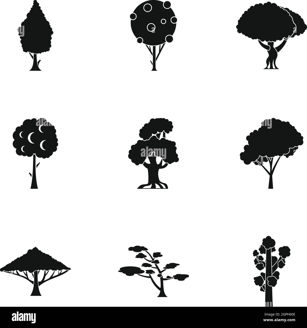 Types of trees icons set, simple style Stock Vector Image & Art - Alamy