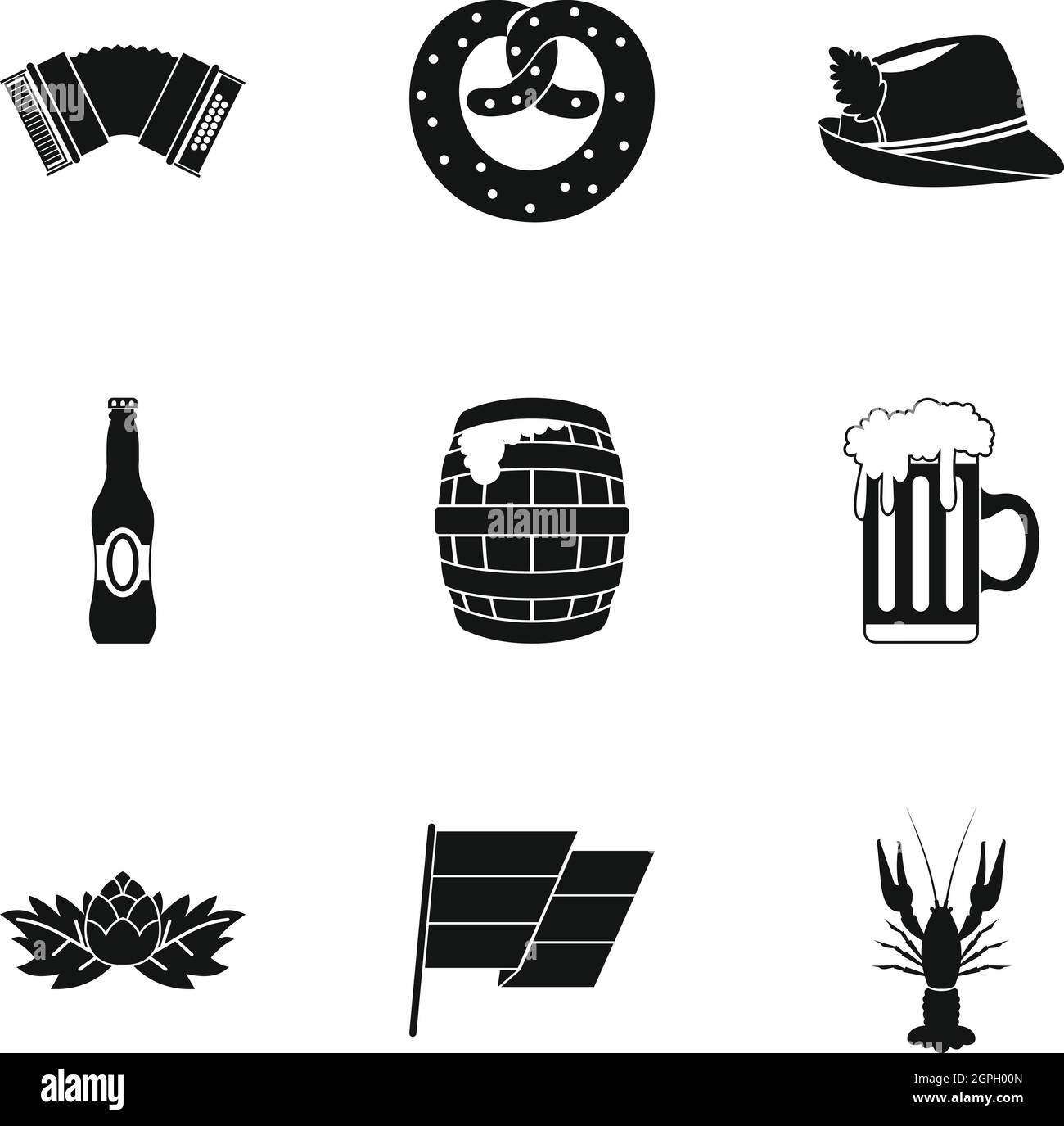 Oktoberfest icons set, simple style Stock Vector Image & Art - Alamy