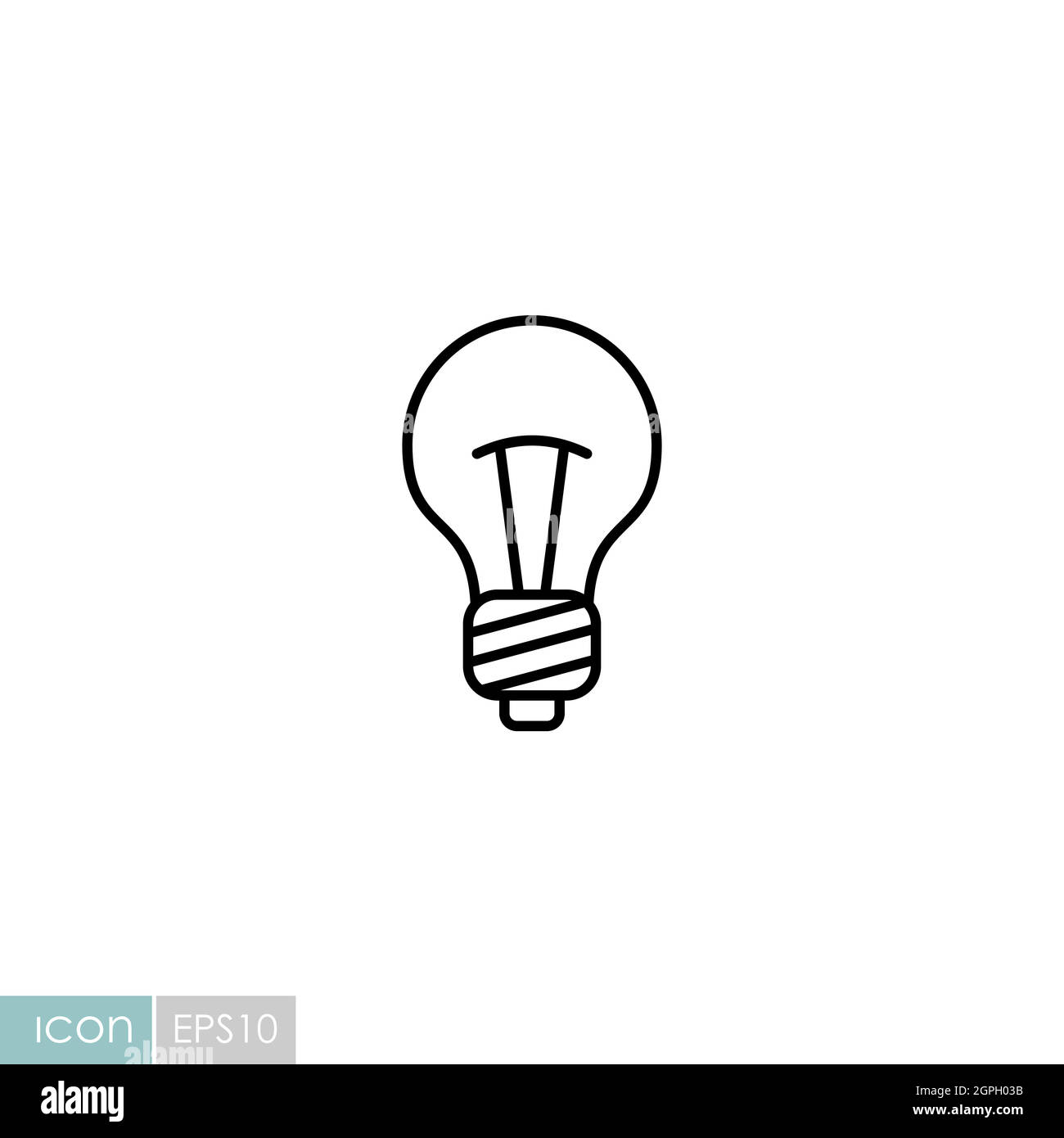 Light Bulb line icon vector. Idea sign, solution Stock Vector