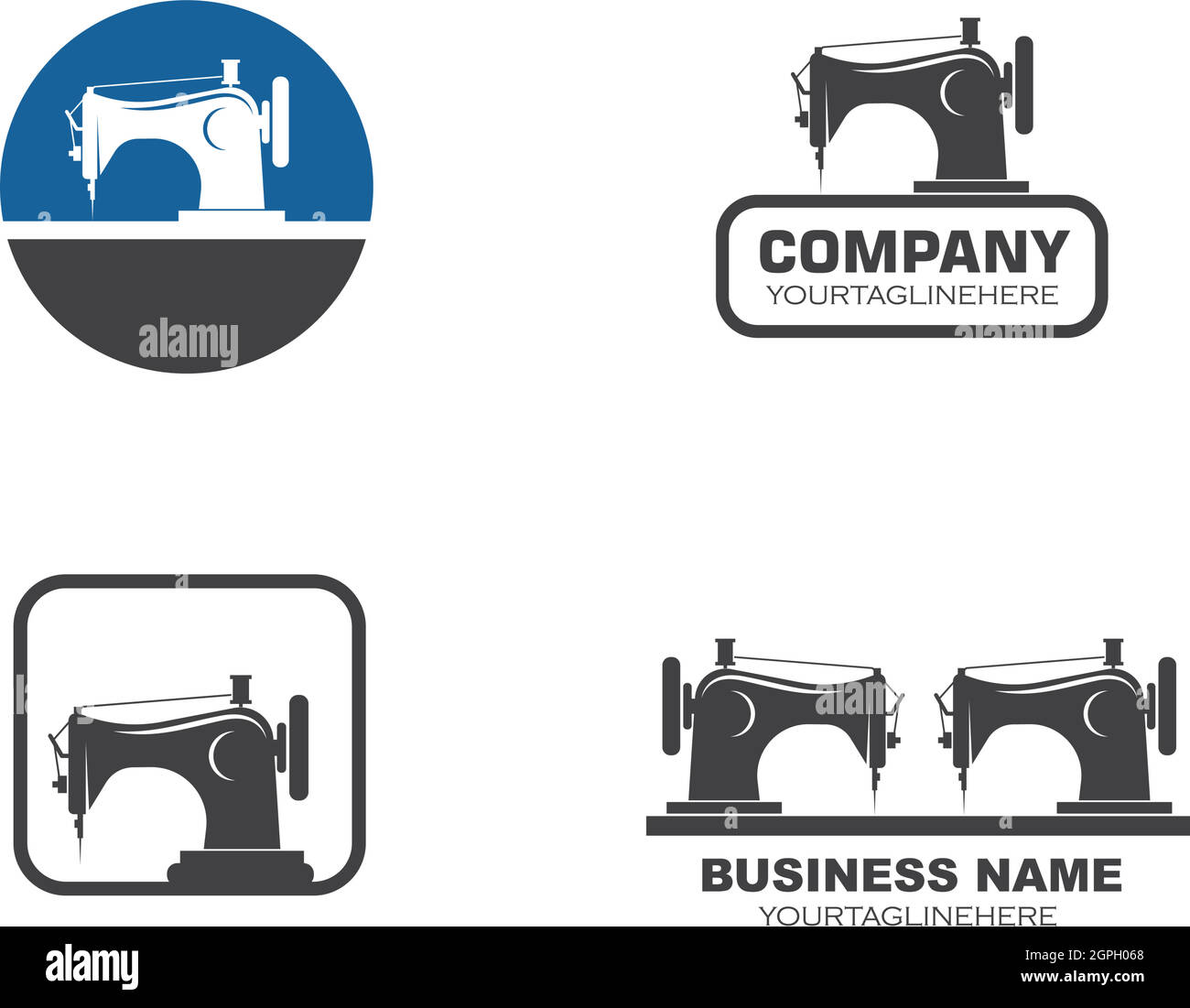 sewing machine icon logo vector Stock Vector Image & Art Alamy