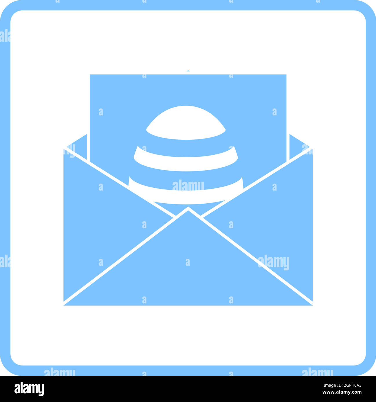 Envelop With Easter Egg Icon Stock Vector