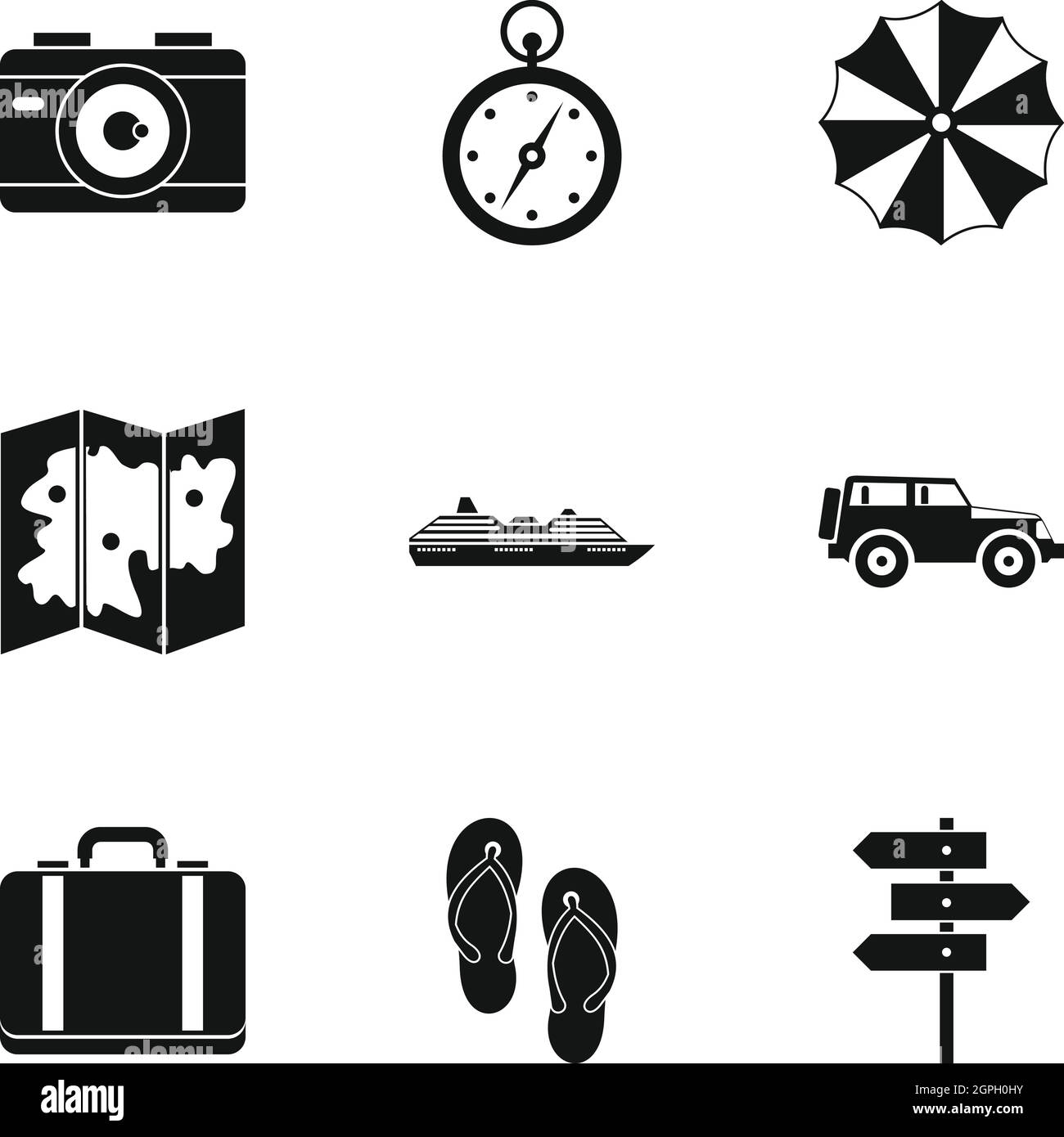 Tourism at sea icons set, simple style Stock Vector Image & Art - Alamy
